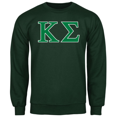 Dark Green Fleece Crew-Kappa Sigma - Greek Letters - 2 Color