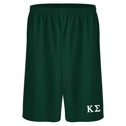 Dark Green Performance Classic 9 Inch Short-Kappa Sigma - Greek Letters