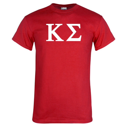 Red T Shirt-Kappa Sigma - Greek Letters