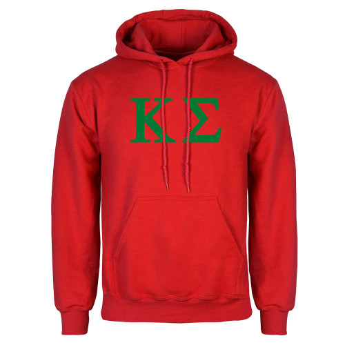Red Fleece Hoodie-Kappa Sigma - Greek Letters