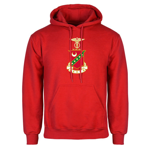 Red Fleece Hoodie-Crest