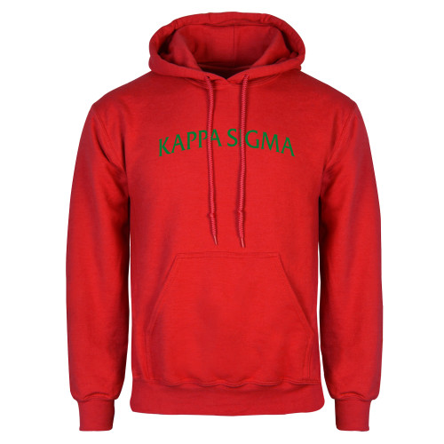 Red Fleece Hoodie-Arched Kappa Sigma
