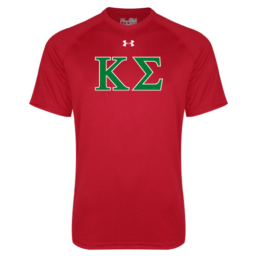 Under Armour Red Tech Tee-Kappa Sigma - Greek Letters - 2 Color