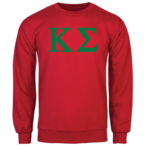 Red Fleece Crew-Kappa Sigma - Greek Letters
