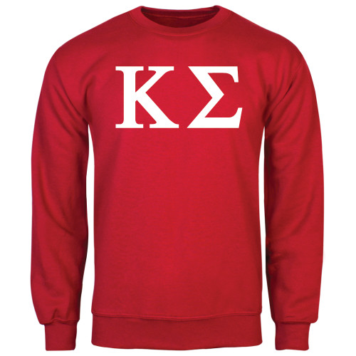 Red Fleece Crew-Kappa Sigma - Greek Letters
