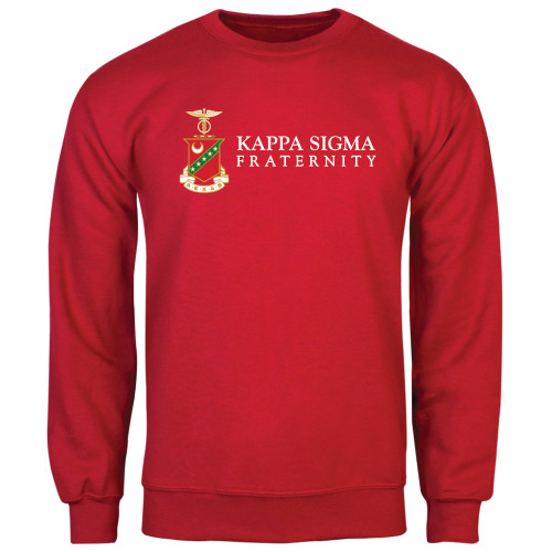 Red Fleece Crew-Kappa Sigma Fraternity w/ Crest