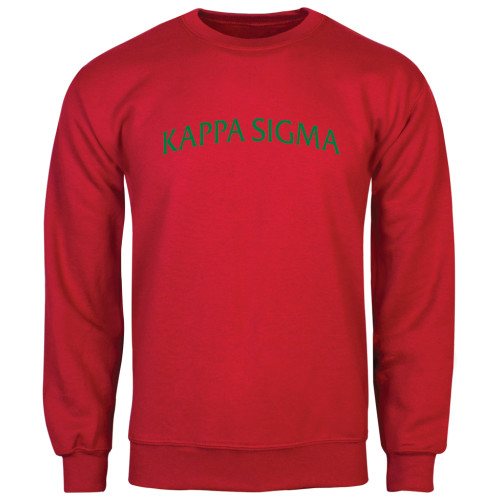 Red Fleece Crew-Arched Kappa Sigma