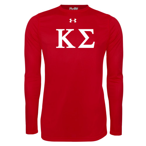 Under Armour Red Long Sleeve Tech Tee-Kappa Sigma - Greek Letters