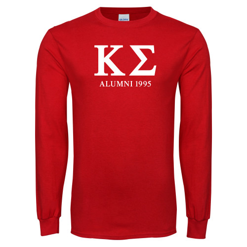 Red Long Sleeve T Shirt-Alumni - Personalized Year