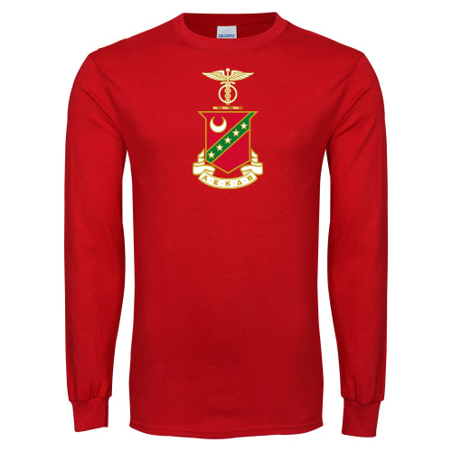 Red Long Sleeve T Shirt-Crest