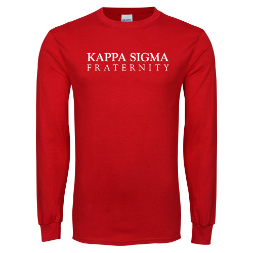 Red Long Sleeve T Shirt-Kappa Sigma Fraternity