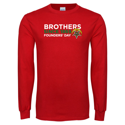 Red Long Sleeve T Shirt-Brothers Since
