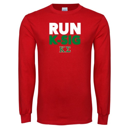 Red Long Sleeve T Shirt-Run K-Sig
