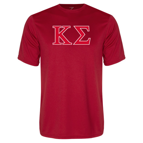 Red Performance Tee-Kappa Sigma - Greek Letters - 2 Color