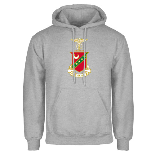 Grey Fleece Hoodie-Crest