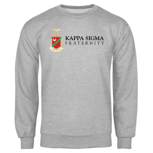 Grey Fleece Crew-Kappa Sigma Fraternity w/ Crest