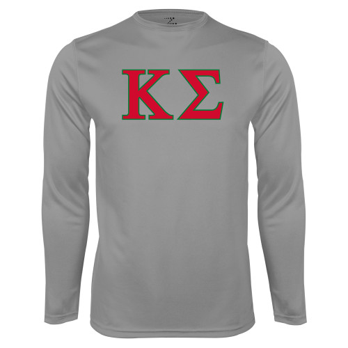 Steel Performance Longsleeve Shirt-Kappa Sigma - Greek Letters - 2 Color