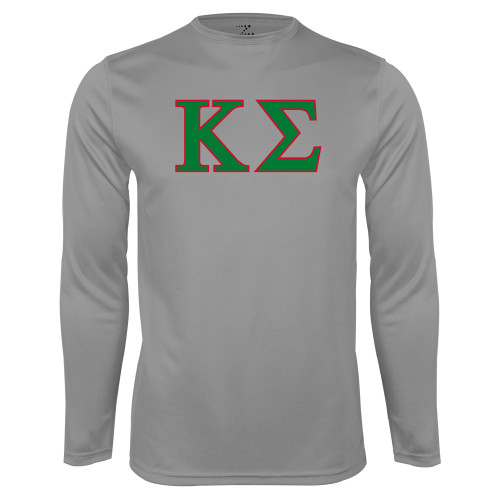 Steel Performance Longsleeve Shirt-Kappa Sigma - Greek Letters - 2 Color