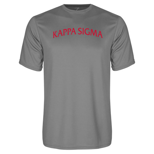 Grey Concrete Performance Tee-Arched Kappa Sigma
