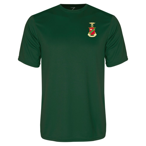 Dark Green Performance Tee-Crest