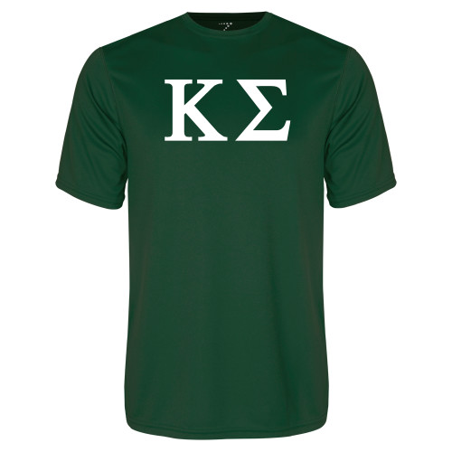 Dark Green Performance Tee-Kappa Sigma - Greek Letters