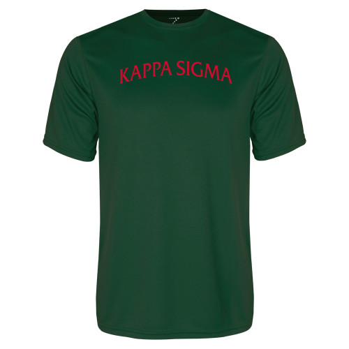 Dark Green Performance Tee-Arched Kappa Sigma