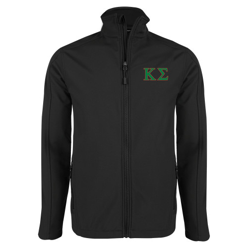 Black Softshell Jacket-Kappa Sigma - Greek Letters - 2 Color