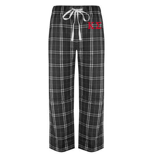 Black/Grey Flannel Pajama Pant-Kappa Sigma - Greek Letters
