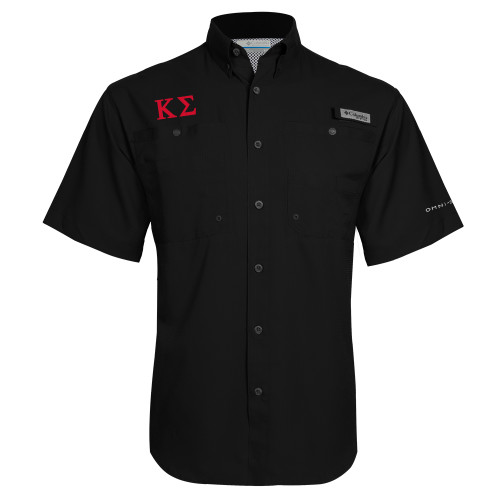 Columbia Black Tamiami Performance Short Sleeve Shirt-Kappa Sigma - Greek Letters