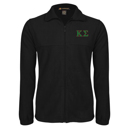 Black Fleece Full Zip Jacket-Kappa Sigma - Greek Letters - 2 Color