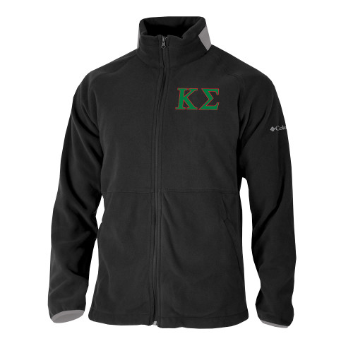 Columbia Black Everest Ridge Fleece Full Zip Jacket-Kappa Sigma - Greek Letters - 2 Color
