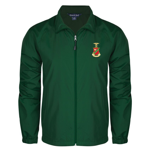 Dark Green Full Zip Wind Jacket-Crest