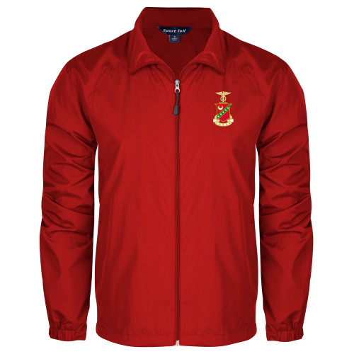 Red Full Zip Wind Jacket-Crest