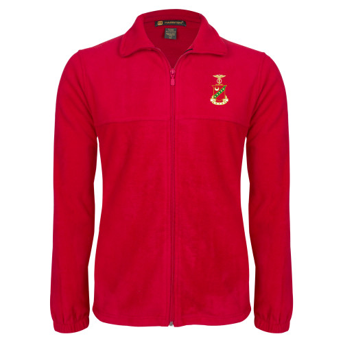 Red Fleece Full Zip Jacket-Crest