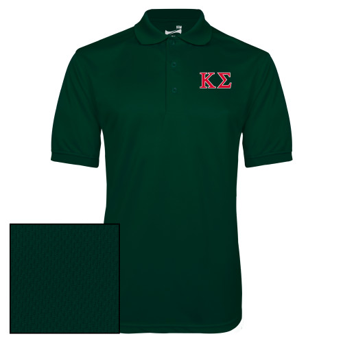 Dark Green Dry Mesh Polo-Kappa Sigma - Greek Letters - 2 Color