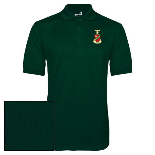 Dark Green Dry Mesh Polo-Crest
