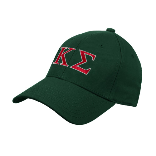 Dark Green Structured Adjustable Pro Style Hat-Kappa Sigma - Greek Letters - 2 Color