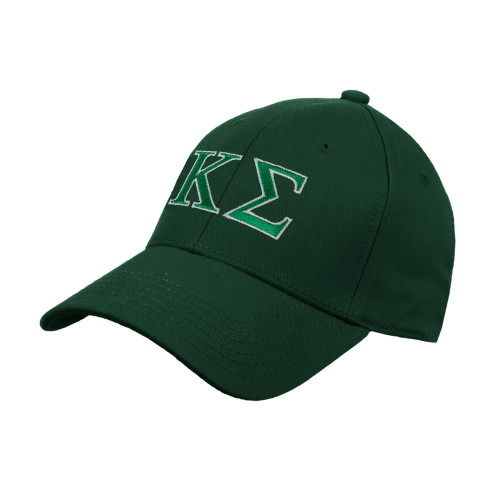 Dark Green Structured Adjustable Pro Style Hat-Kappa Sigma - Greek Letters - 2 Color