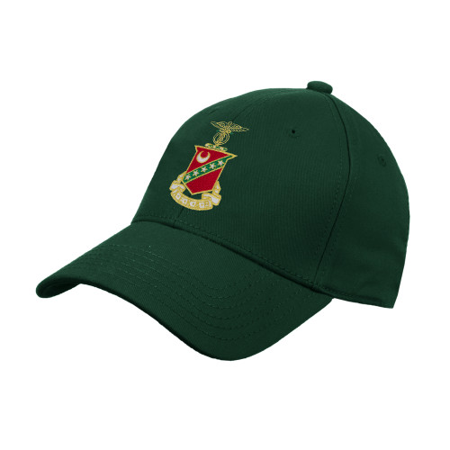 Dark Green Structured Adjustable Pro Style Hat-Crest