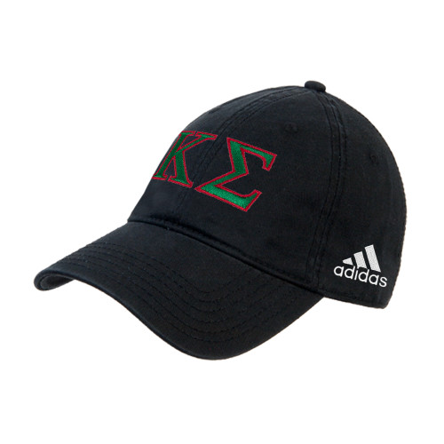 Adidas Black Adjustable Washed Slouch-Kappa Sigma - Greek Letters - 2 Color