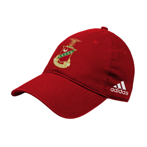 Adidas Red Adjustable Washed Slouch-Crest