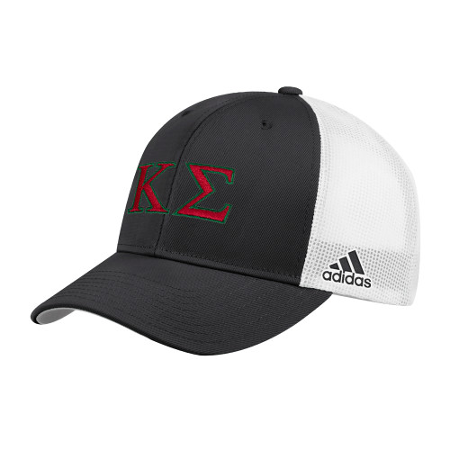 Adidas Black Structured Adjustable Mesh Hat-Kappa Sigma - Greek Letters - 2 Color