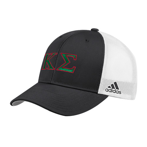 Adidas Black Structured Adjustable Mesh Hat-Kappa Sigma - Greek Letters - 2 Color