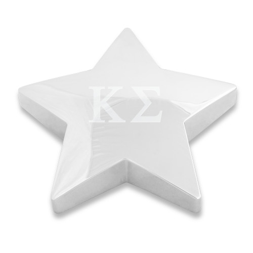 Silver Star Paperweight-Kappa Sigma - Greek Letters - Engraved