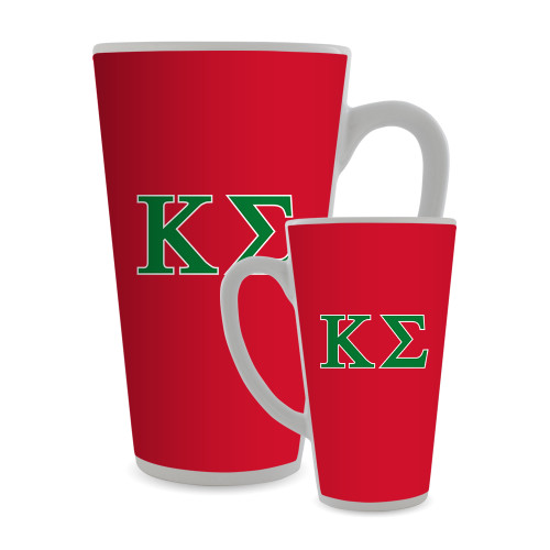 Full Color Latte Mug 17oz-Kappa Sigma - Greek Letters - 2 Color