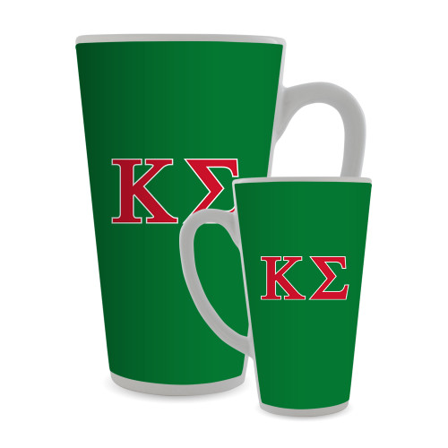 Full Color Latte Mug 17oz-Kappa Sigma - Greek Letters - 2 Color