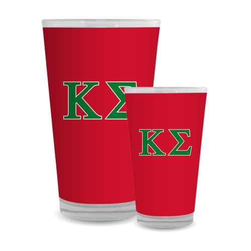 Full Color Glass 17oz-Kappa Sigma - Greek Letters - 2 Color