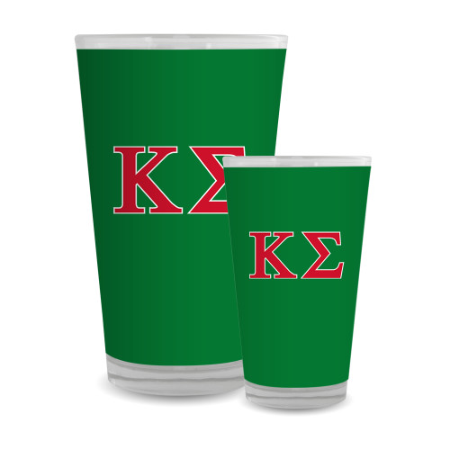 Full Color Glass 17oz-Kappa Sigma - Greek Letters - 2 Color
