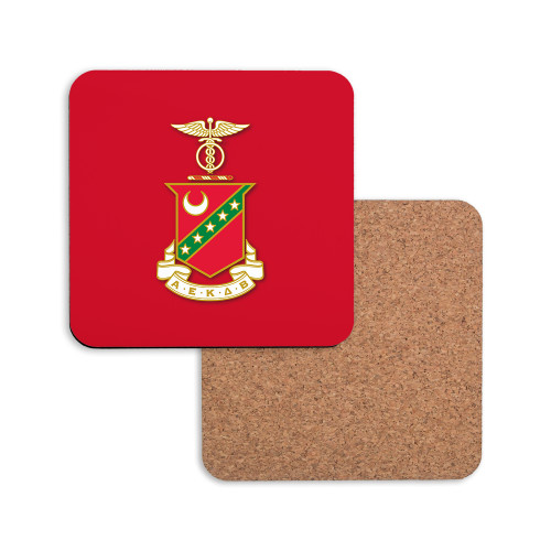 Hardboard Coaster w/Cork Backing-Crest