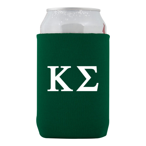 Neoprene Green Can Holder-Kappa Sigma - Greek Letters